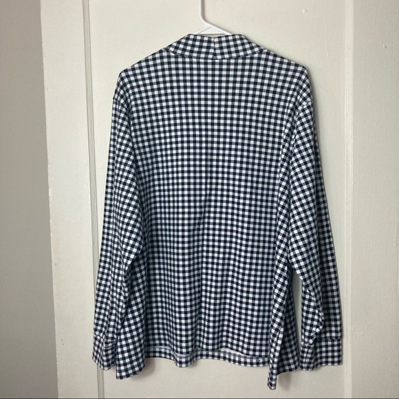 Lands' End black white gingham turtleneck long sleeve top plus 3X - Picture 6 of 7